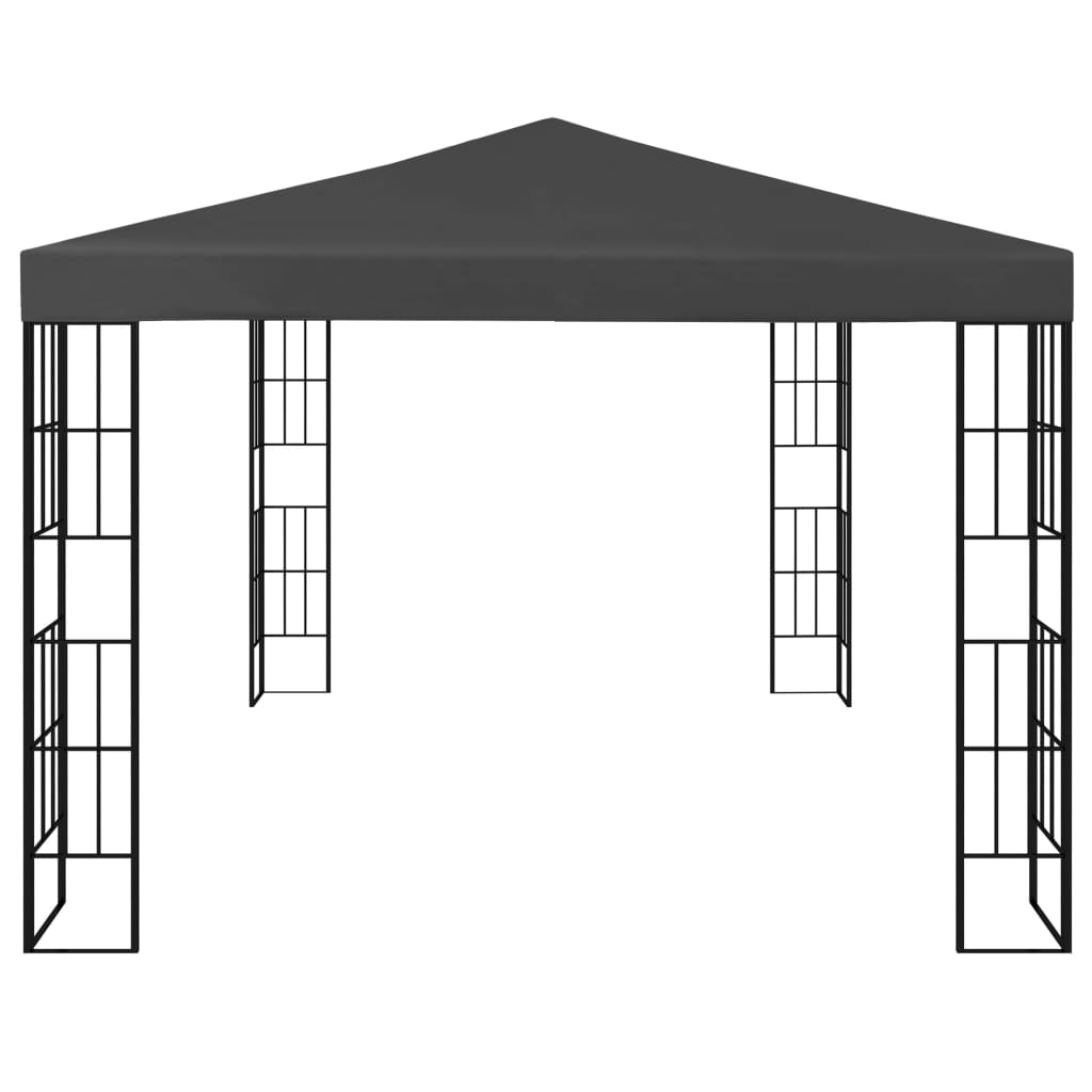 Gazebo with LED String Lights 3x4 m Anthracite