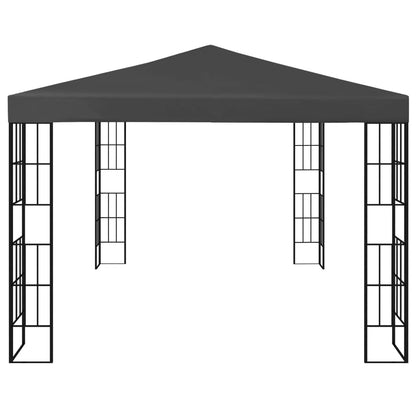 Gazebo with LED String Lights 3x4 m Anthracite