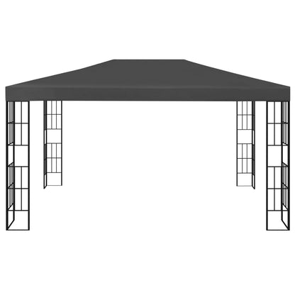 Gazebo with LED String Lights 3x4 m Anthracite