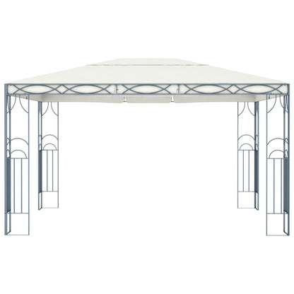 Gazebo with LED String Lights 400x300 cm Cream