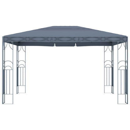 Gazebo with LED String Lights 400x300 cm Anthracite