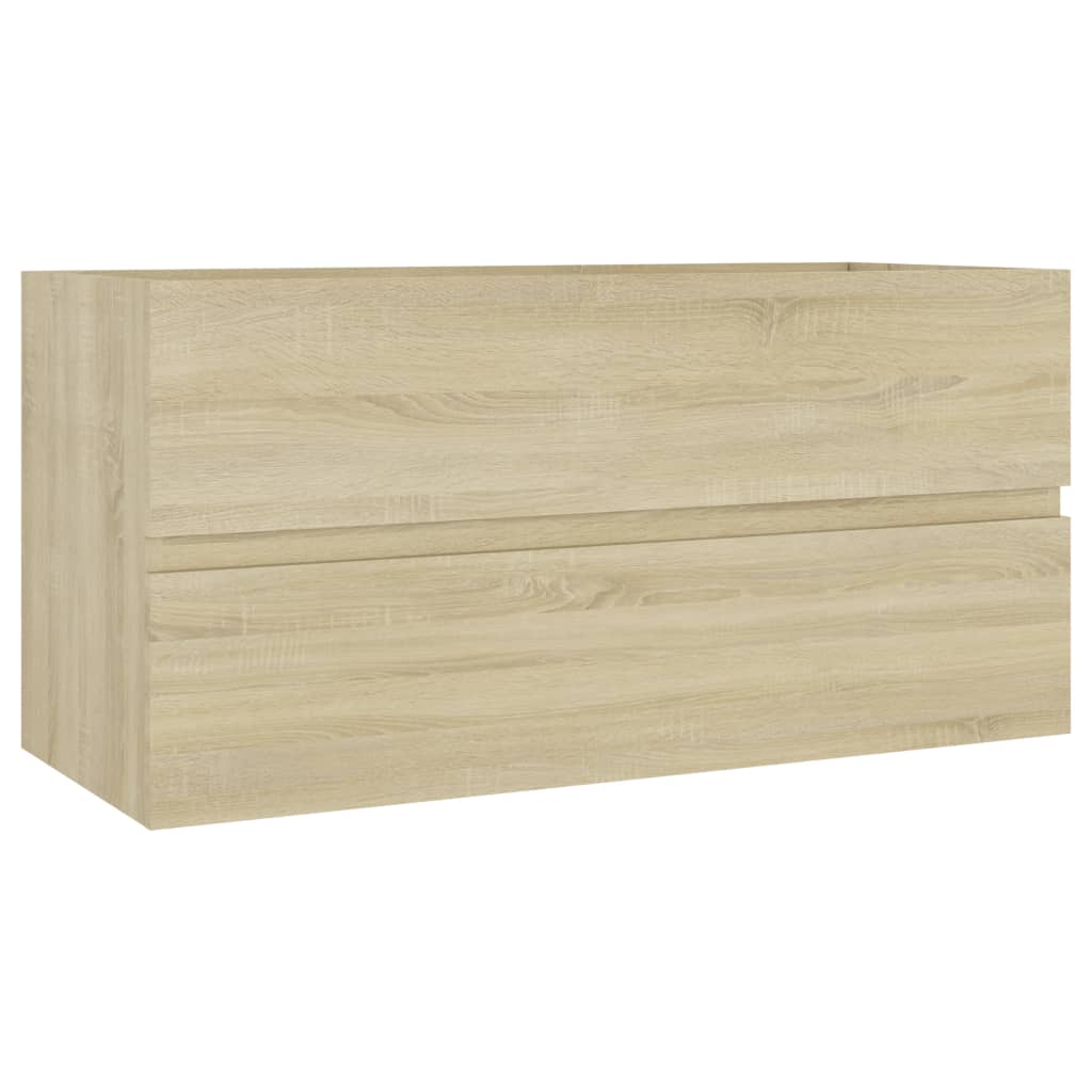 Sink Cabinet with Built-in Basin Sonoma Oak Engineered Wood