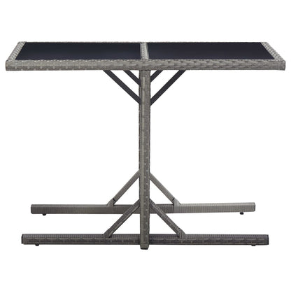 3 Piece Garden Dining Set Grey