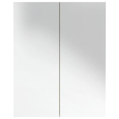 Bathroom Mirror Cabinet 60x15x75 cm MDF White and Oak