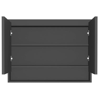 Bathroom Mirror Cabinet 80x15x60 cm MDF Anthracite