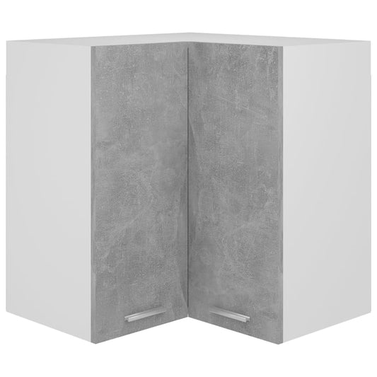 Hanging Corner Cabinet Concrete Grey 57x57x60 cm Engineered Wood