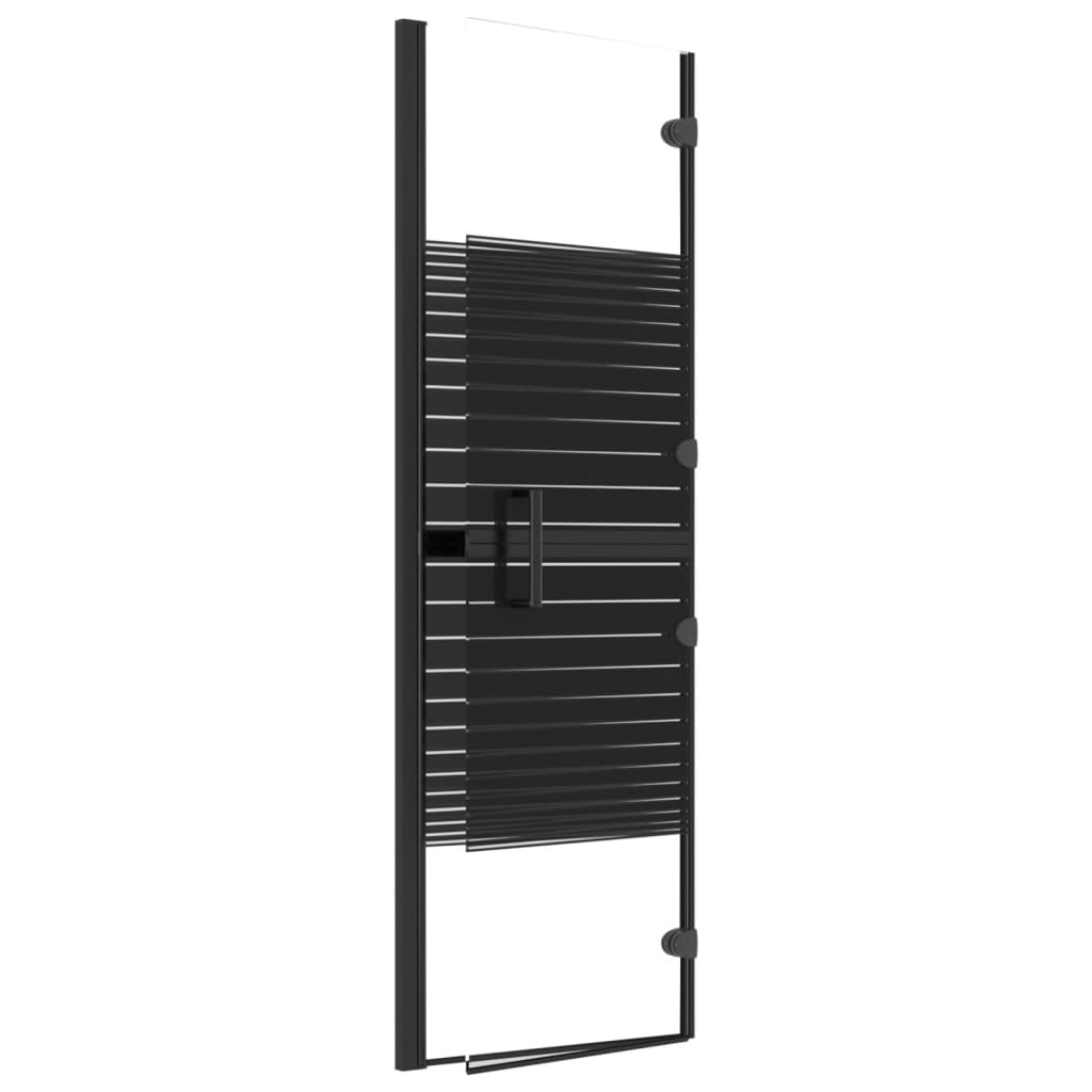 Folding Shower Enclosure ESG 100x140 cm Black