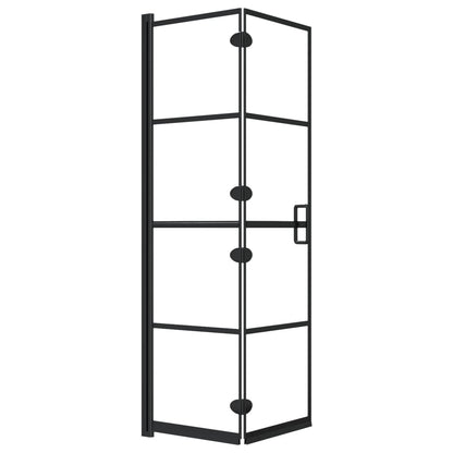 Folding Shower Enclosure ESG 80x140 cm Black