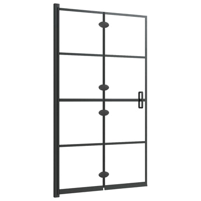 Folding Shower Enclosure ESG 80x140 cm Black