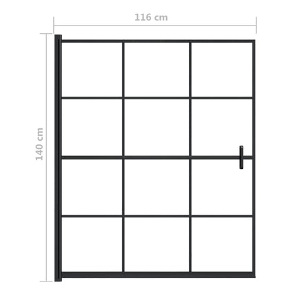 Shower Enclosure ESG 116x140 cm Black