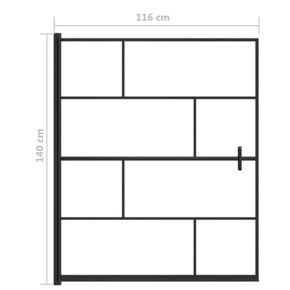 Shower Enclosure ESG 116x140 cm Black