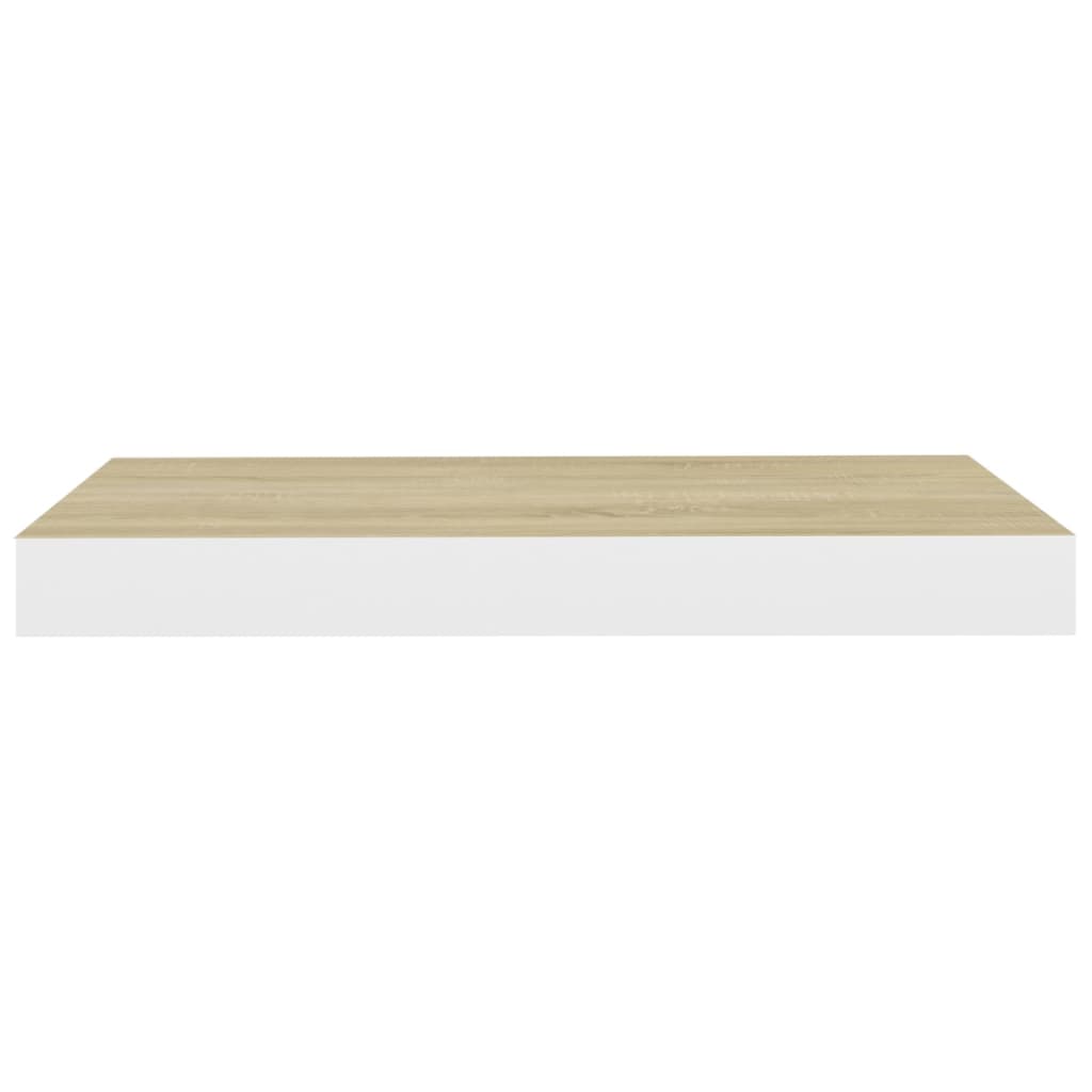 Floating Wall Shelves 4 pcs Oak and White 40x23x3.8 cm MDF