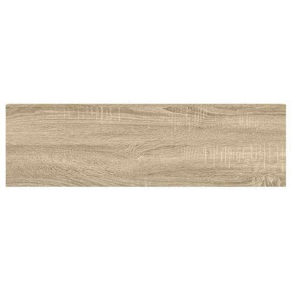 Floating Wall Shelf Oak and White 80x23.5x3.8 cm MDF