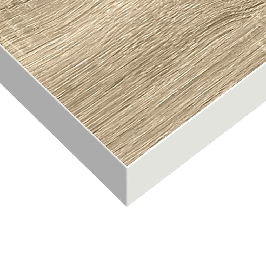 Floating Wall Shelf Oak and White 80x23.5x3.8 cm MDF