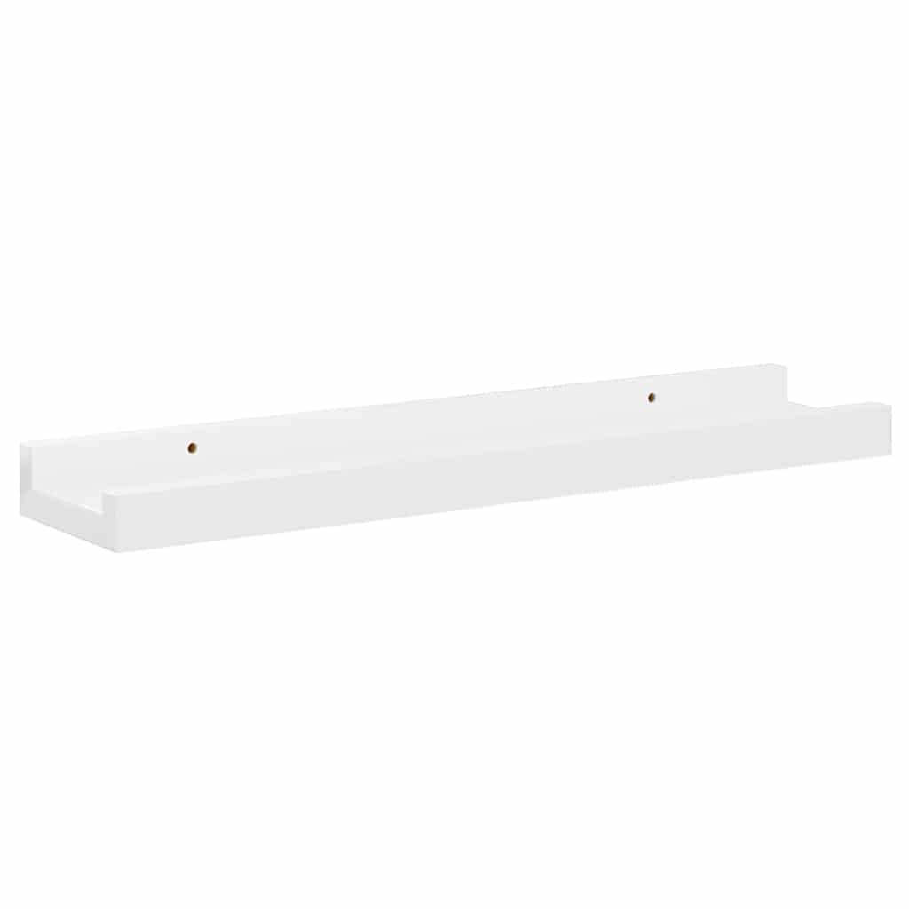 Wall Shelves 4 pcs High Gloss White 40x9x3 cm