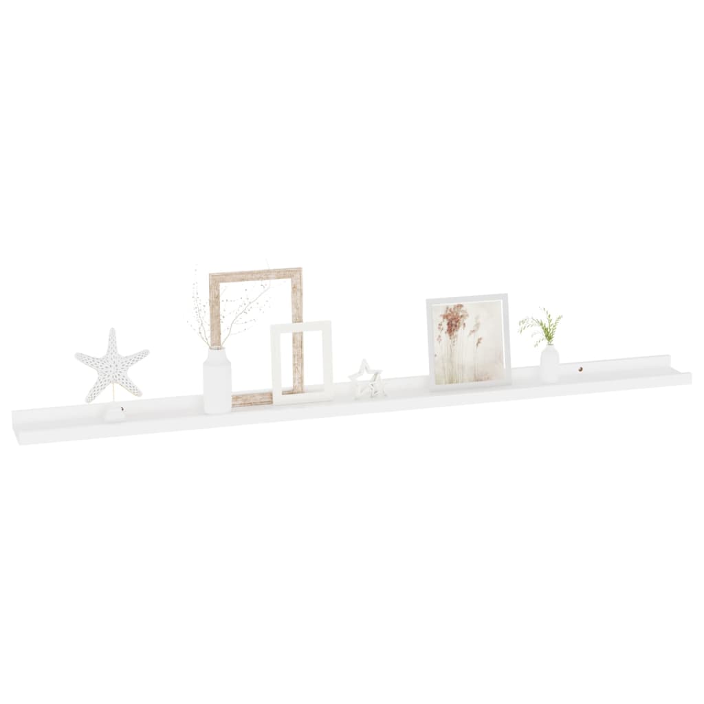 Wall Shelves 4 pcs White 115x9x3 cm