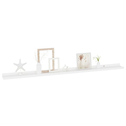 Wall Shelves 4 pcs White 115x9x3 cm