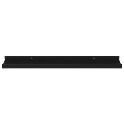 Wall Shelves 4 pcs Black 60x9x3 cm