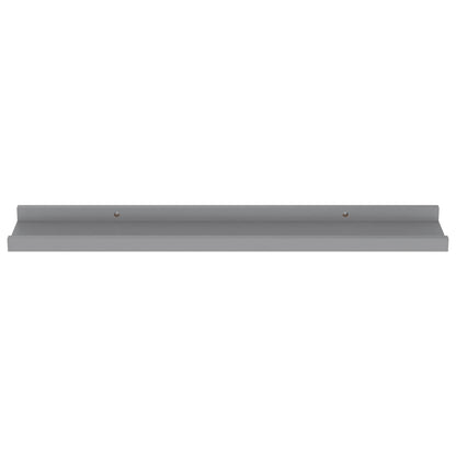 Wall Shelves 4 pcs Grey 60x9x3 cm