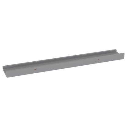 Wall Shelves 4 pcs Grey 60x9x3 cm