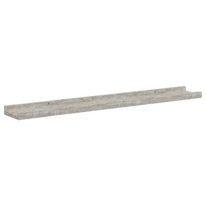 Wall Shelves 2 pcs Concrete Grey 80x9x3 cm