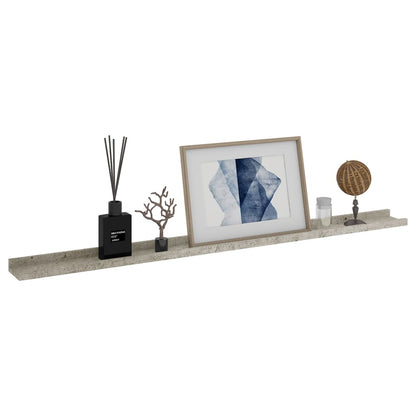 Wall Shelves 4 pcs Concrete Grey 115x9x3 cm