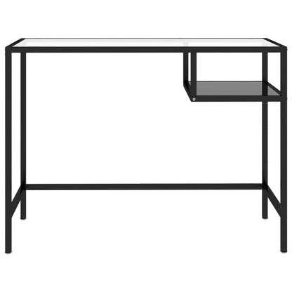 Computer Desk Black 100x36x74 cm Glass