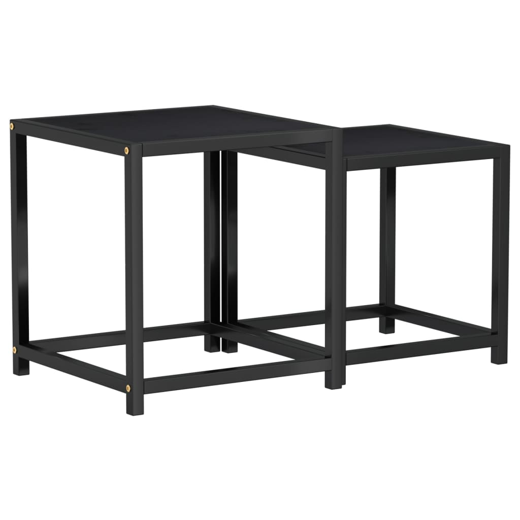 Tea Tables 2 pcs MDF Black