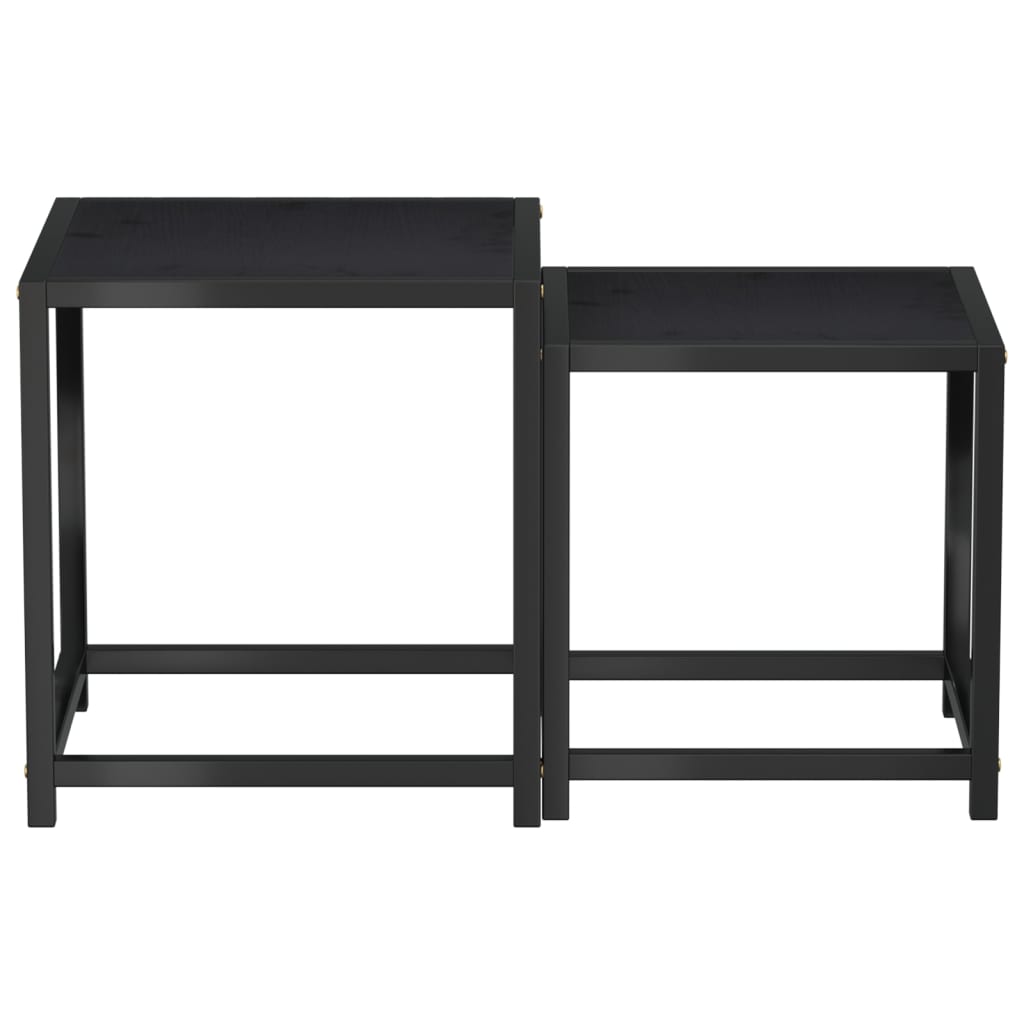 Tea Tables 2 pcs MDF Black