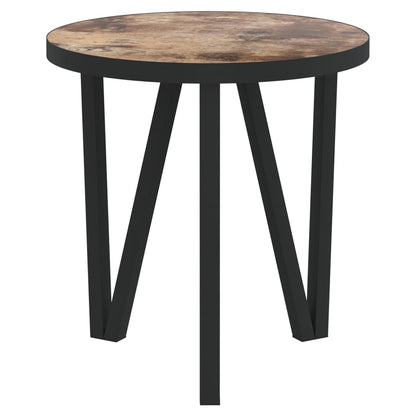 Tea Table Black and Yellow Ø35 cm MDF