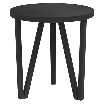 Tea Table Black Ø35 cm MDF