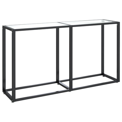 Console Table Transparent 140x35x75.5cm Tempered Glass