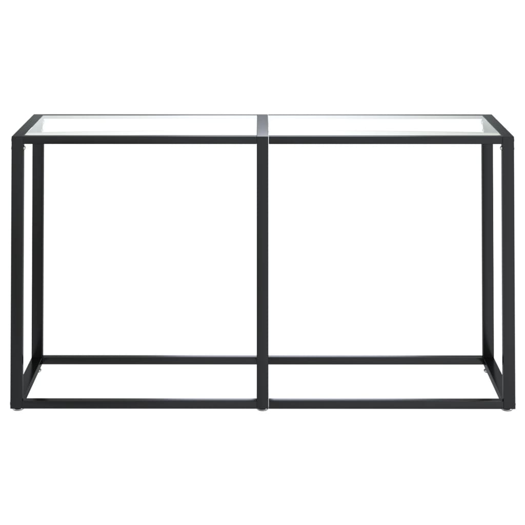 Console Table Transparent 140x35x75.5cm Tempered Glass