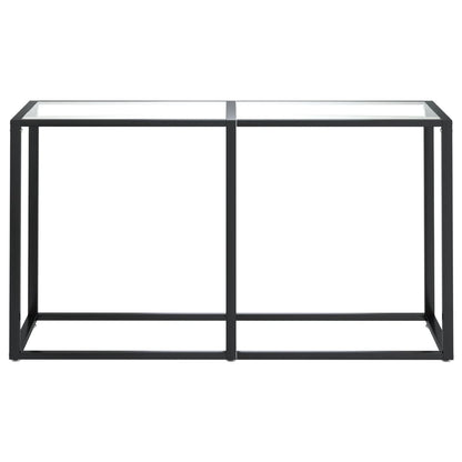 Console Table Transparent 140x35x75.5cm Tempered Glass