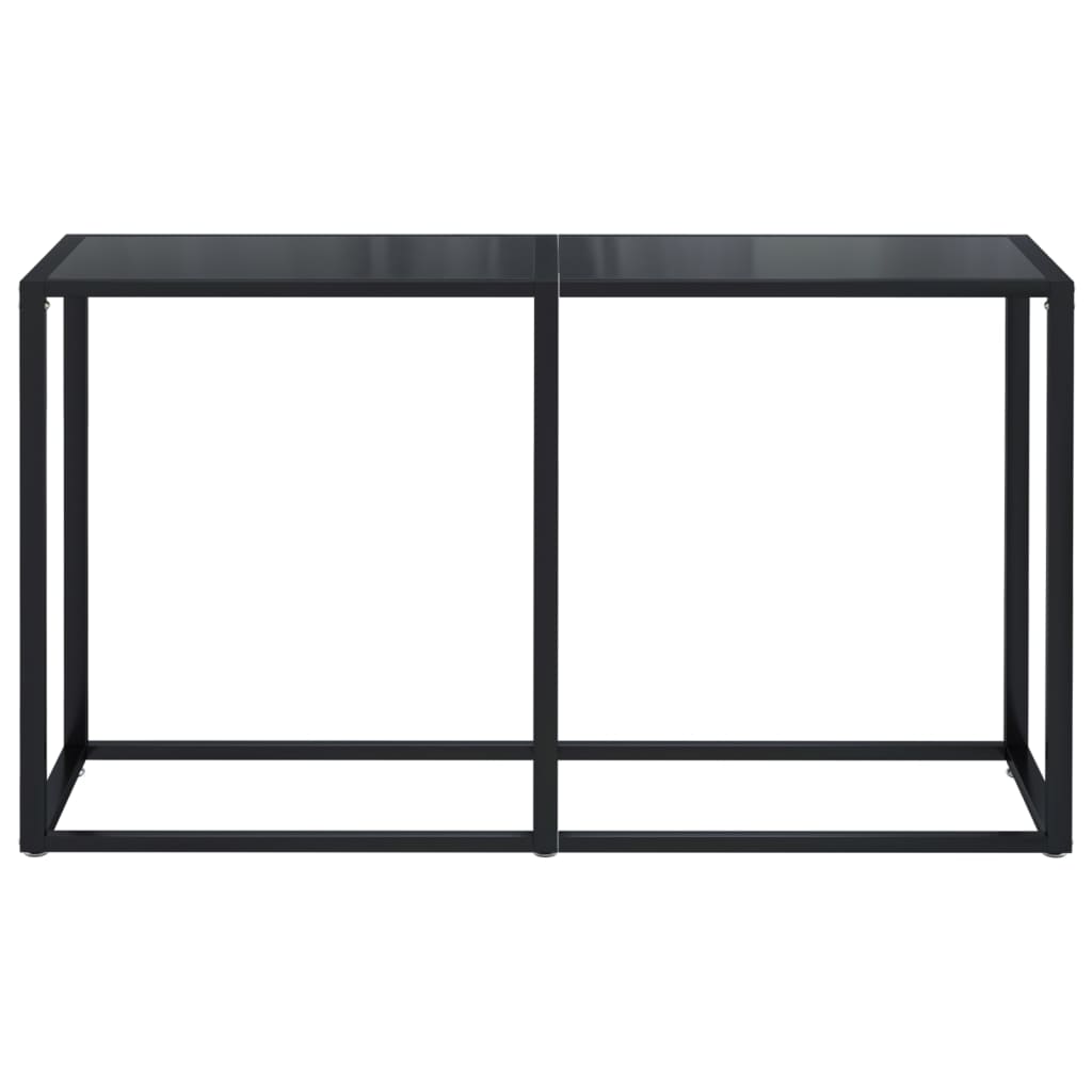 Console Table Black 140x35x75.5cm Tempered Glass