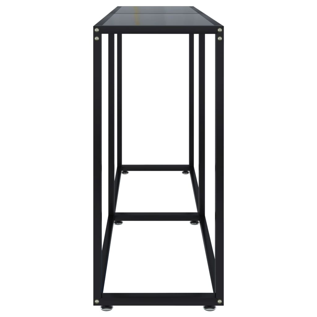 Console Table Black 140x35x75.5cm Tempered Glass