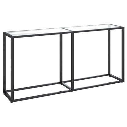 Console Table Transparent 160x35x75.5cm Tempered Glass