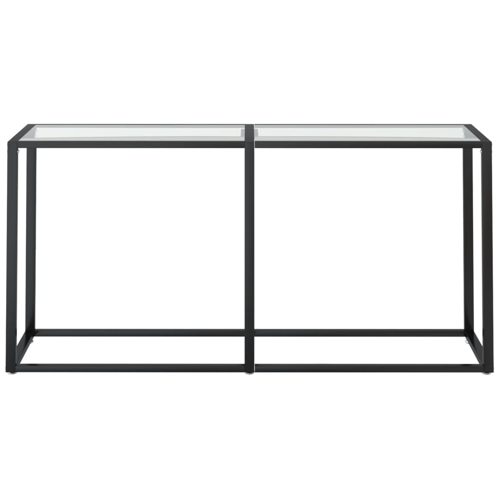 Console Table Transparent 160x35x75.5cm Tempered Glass