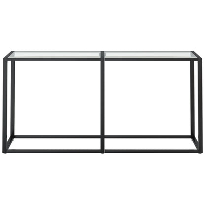 Console Table Transparent 160x35x75.5cm Tempered Glass