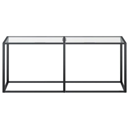 Console Table Transparent 180x35x75.5cm Tempered Glass