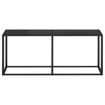 Console Table Black 180x35x75.5cm Tempered Glass