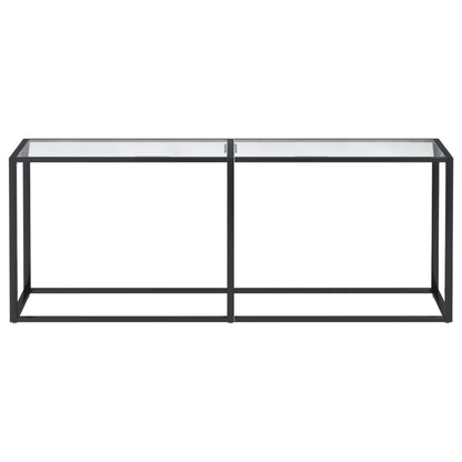 Console Table Transparent 200x35x75.5cm Tempered Glass