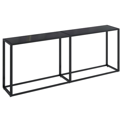 Console Table Black 200x35x75.5cm Tempered Glass