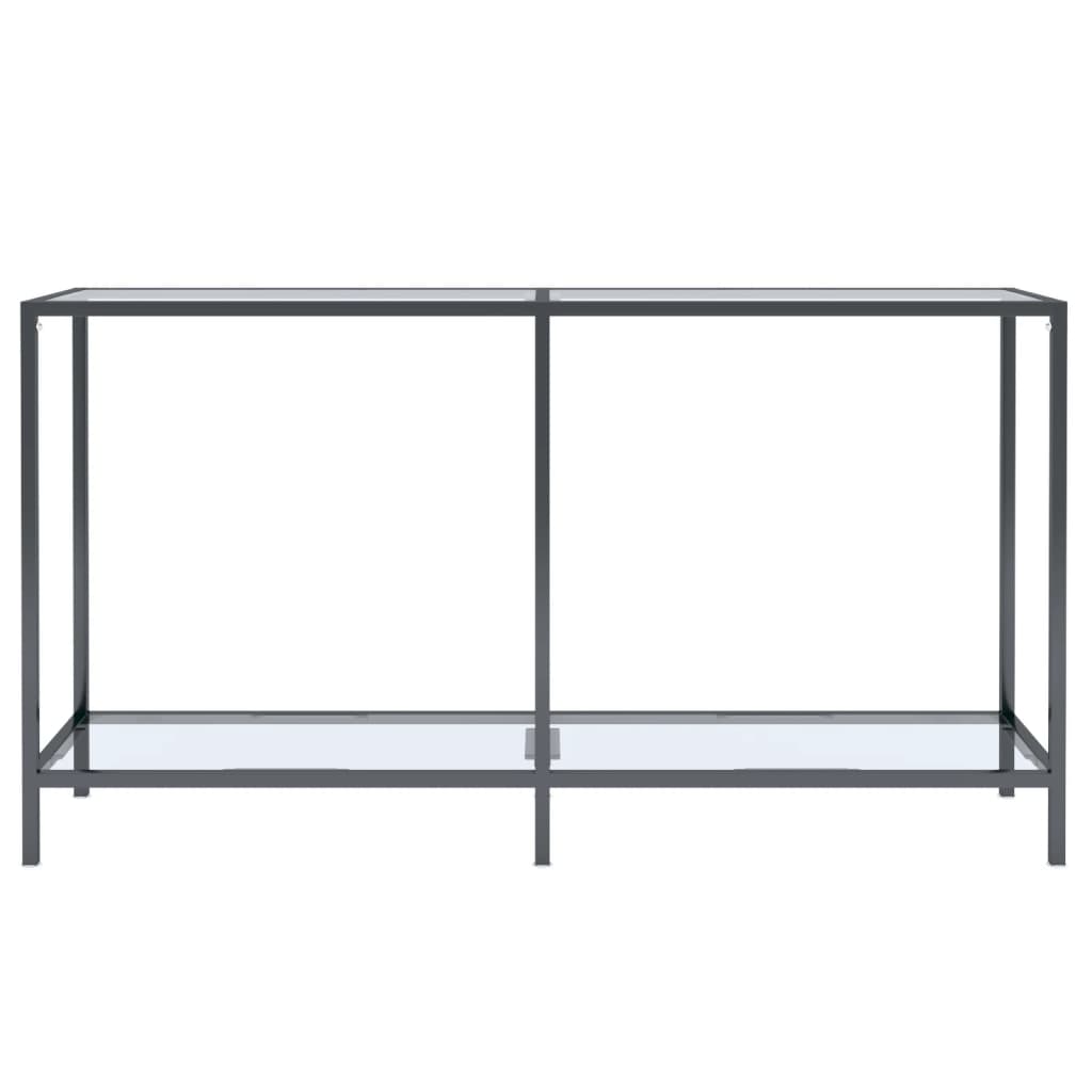 Console Table Transparent 140x35x75.5 cm Tempered Glass