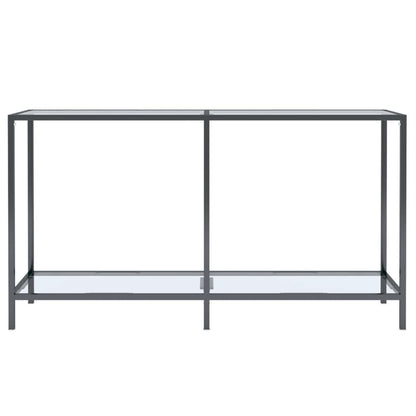 Console Table Transparent 140x35x75.5 cm Tempered Glass