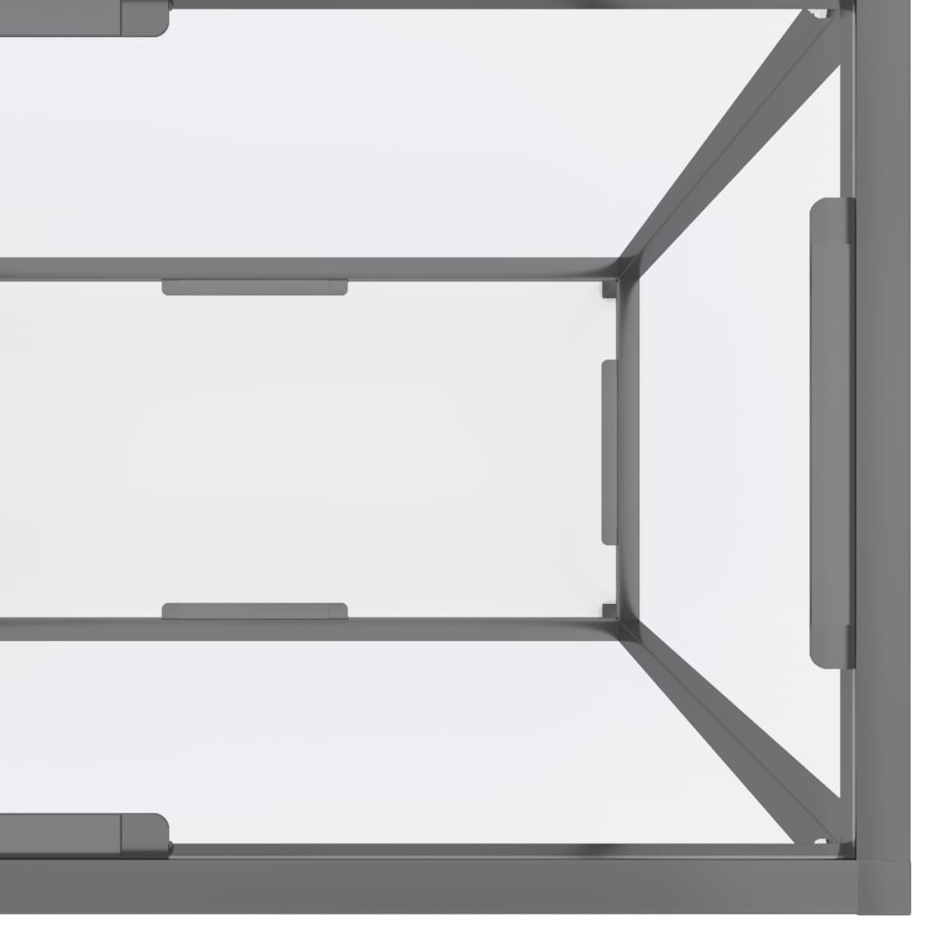 Console Table Transparent 160x35x75.5 cm Tempered Glass