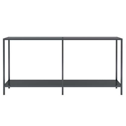 Console Table Black 160x35x75.5 cm Tempered Glass