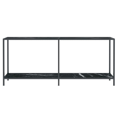 Console Table Black 180x35x75.5 cm Tempered Glass