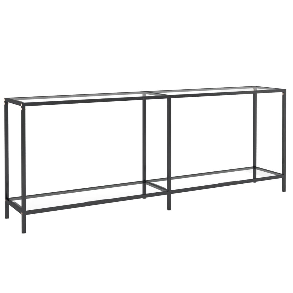 Console Table Transparent 200x35x75.5 cm Tempered Glass