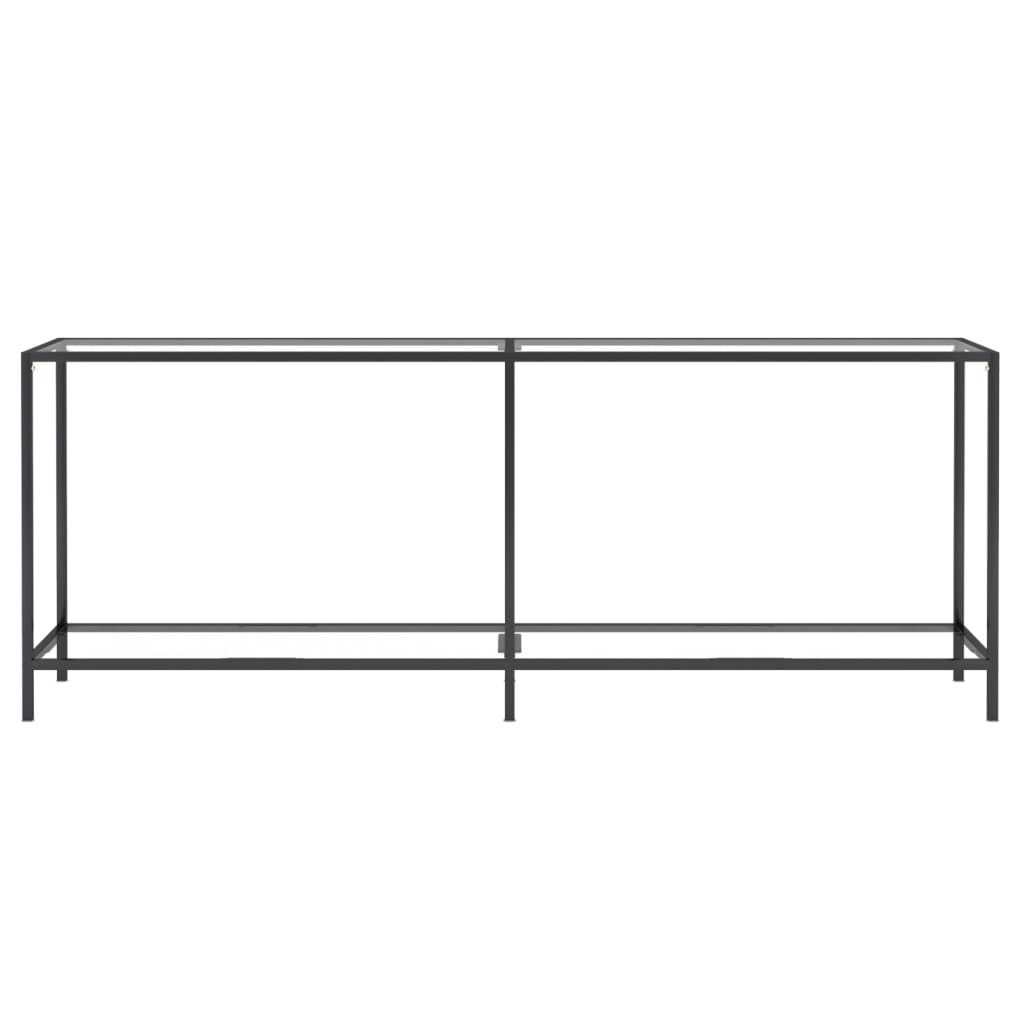 Console Table Transparent 200x35x75.5 cm Tempered Glass